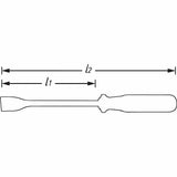 Hazet 824 Blunt Scraper, Flat Profile Long Blade