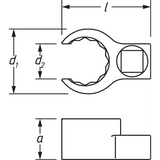 Hazet 848Z-27 - 12 Point Crowfoot Socket, 27 mm 3/8" Drive