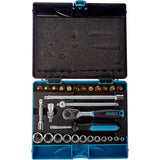 Hazet 854 1/4" 30 Pc Socket and Bit Titanium-Nitride Set