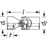 Hazet 880G-Z16 - 3⁄8″ Universal Joint Socket 12-Point Outside Traction Profile