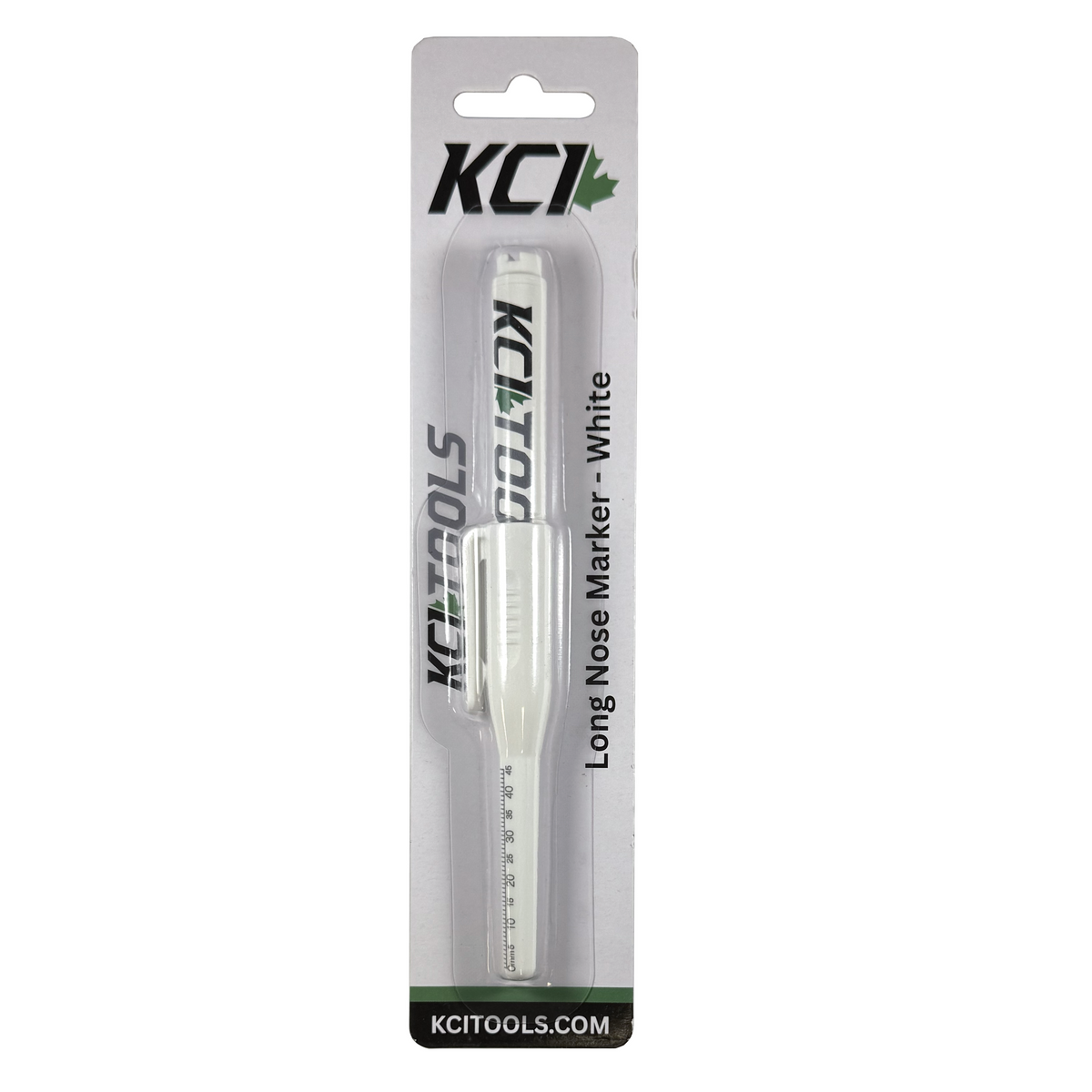 KCI Tools 45mm Long Nib Deep Hole Marker Pen – White