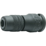 Koken 13142-D6.3 - 3/8 Sq. Dr. Adaptor 1/4 For 1/4H Bit Length 45mm Locking Quick release