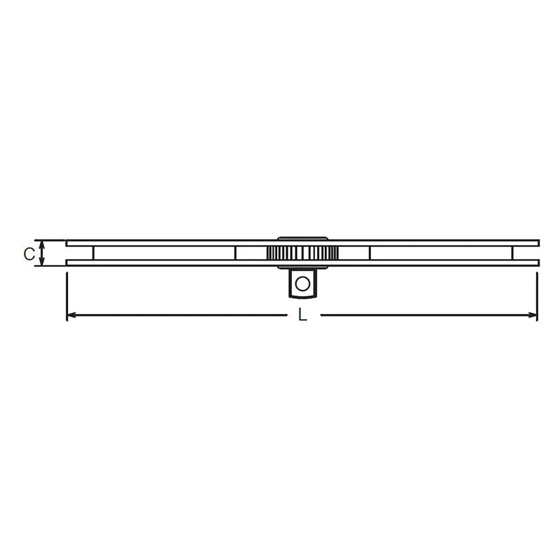 Koken 160K-1/2 - 1/2 Sq. Dr. Ratchet Handle Length 220mm Reversible Locking