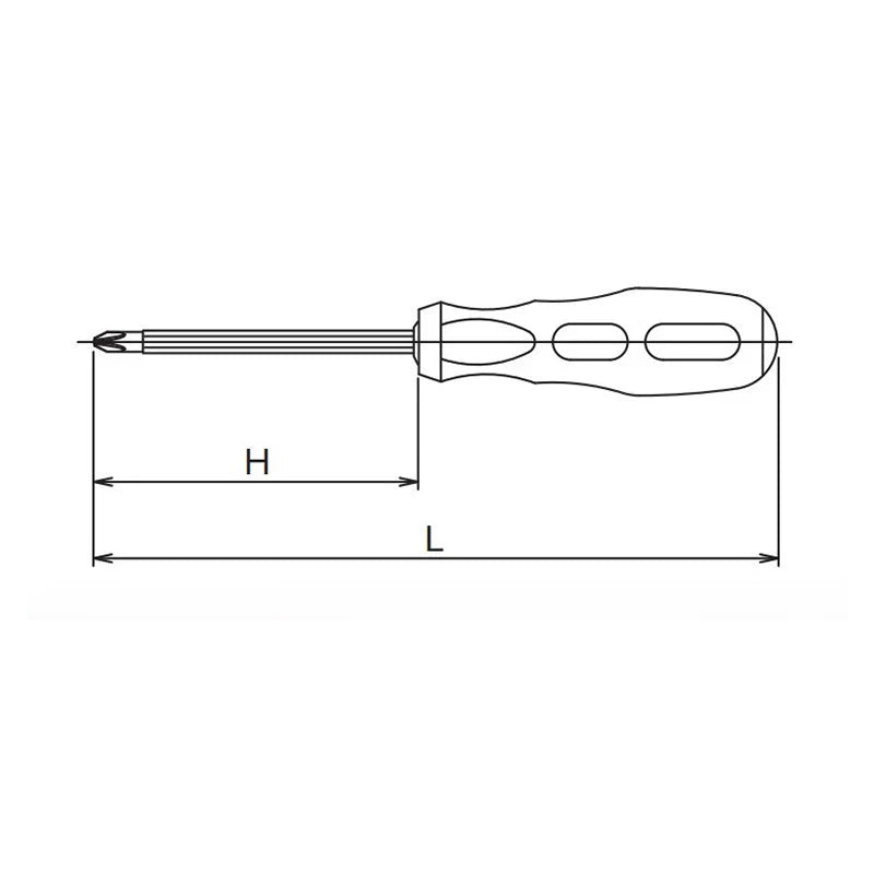 Koken 168C-2X6 - Interchangeable Screwdriver PH2 x 6mm Length 210mm