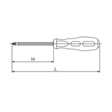 Koken 168C-2X6 - Interchangeable Screwdriver PH2 x 6mm Length 210mm