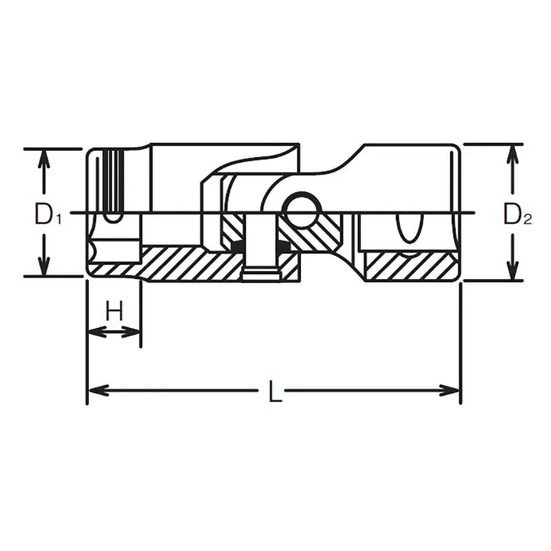 Koken 2441M-10 - 1/4" Sq Drive Universal NUT GRIP Socket - 10mm