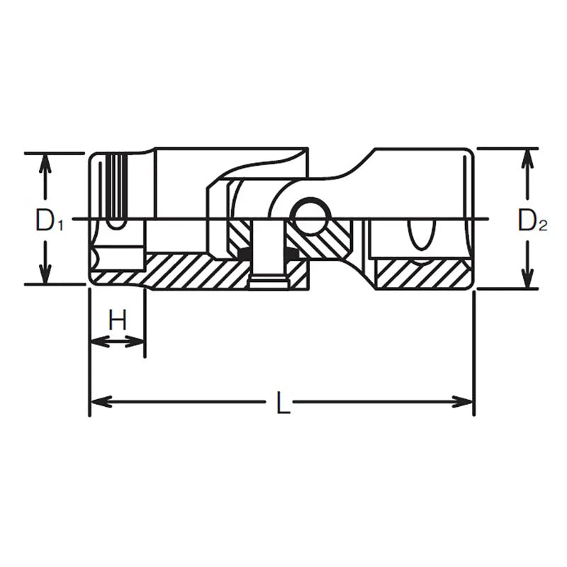 Koken 2441M-8 - 1/4 Sq Drive Universal NUT GRIP Socket