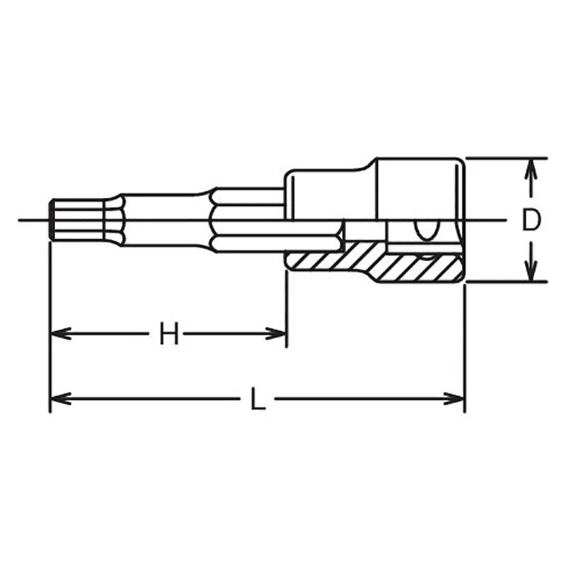 Koken 3010M.38-9 - 3/8 Sq. Dr. Bit Socket 9mm Hex Length 38mm