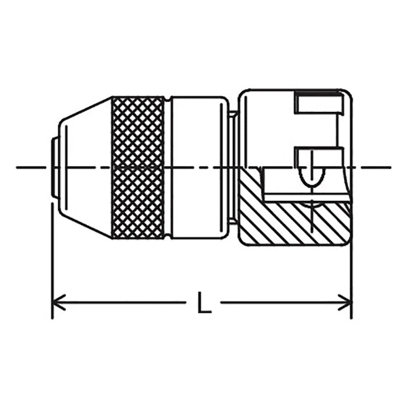 Koken 3131A-2 - 3/8 Sq. Dr. Adjustable Tap Holder Min. 4.5mm Max. 8.0mm Length 47mm