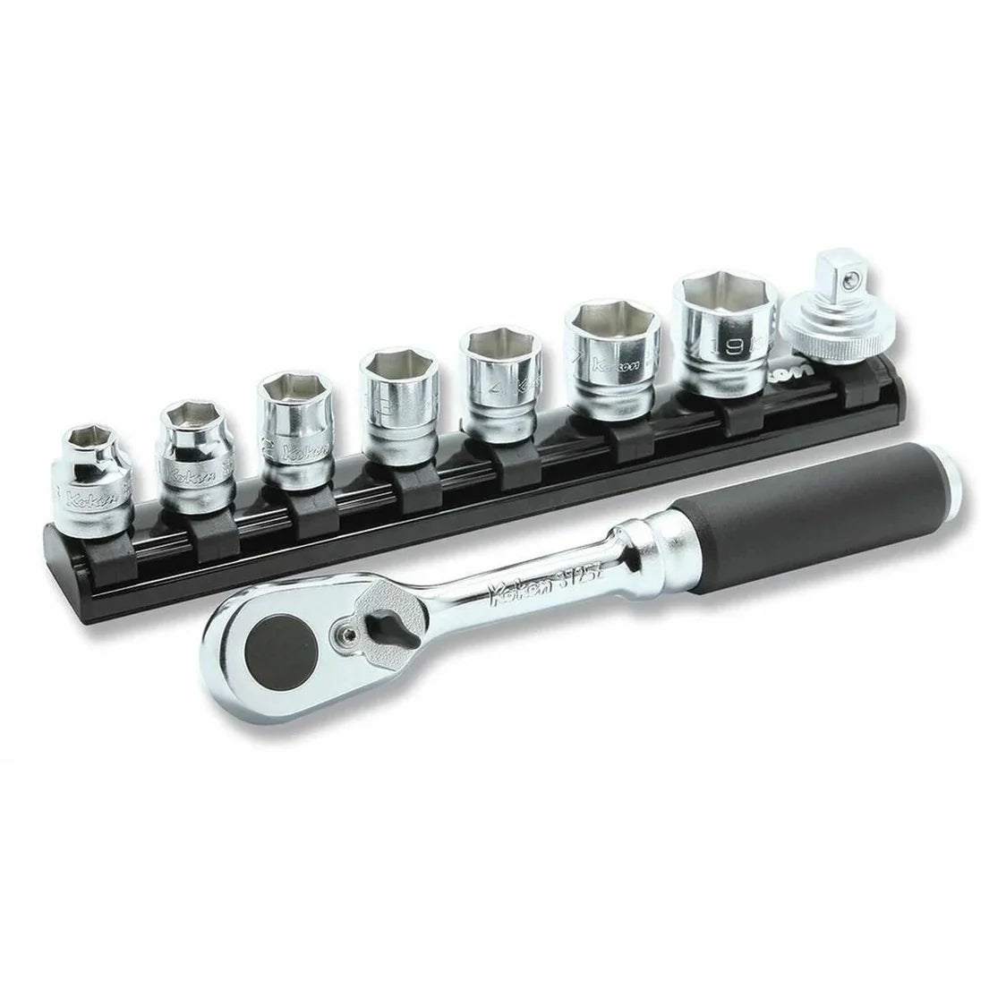 Koken 3285ZE - 3/8 Sq. Dr. 9 Piece Z-Series 6-Point Metric Socket set 8-19mm