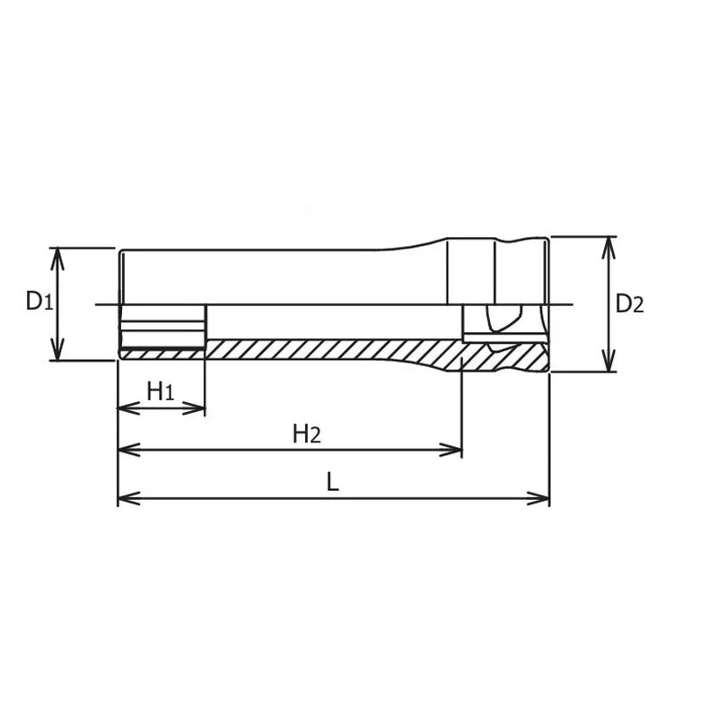 Koken 3300MZ-13 - 3/8 Sq. Dr. Z-series 6 point Metric Chrome Socket in 13mm