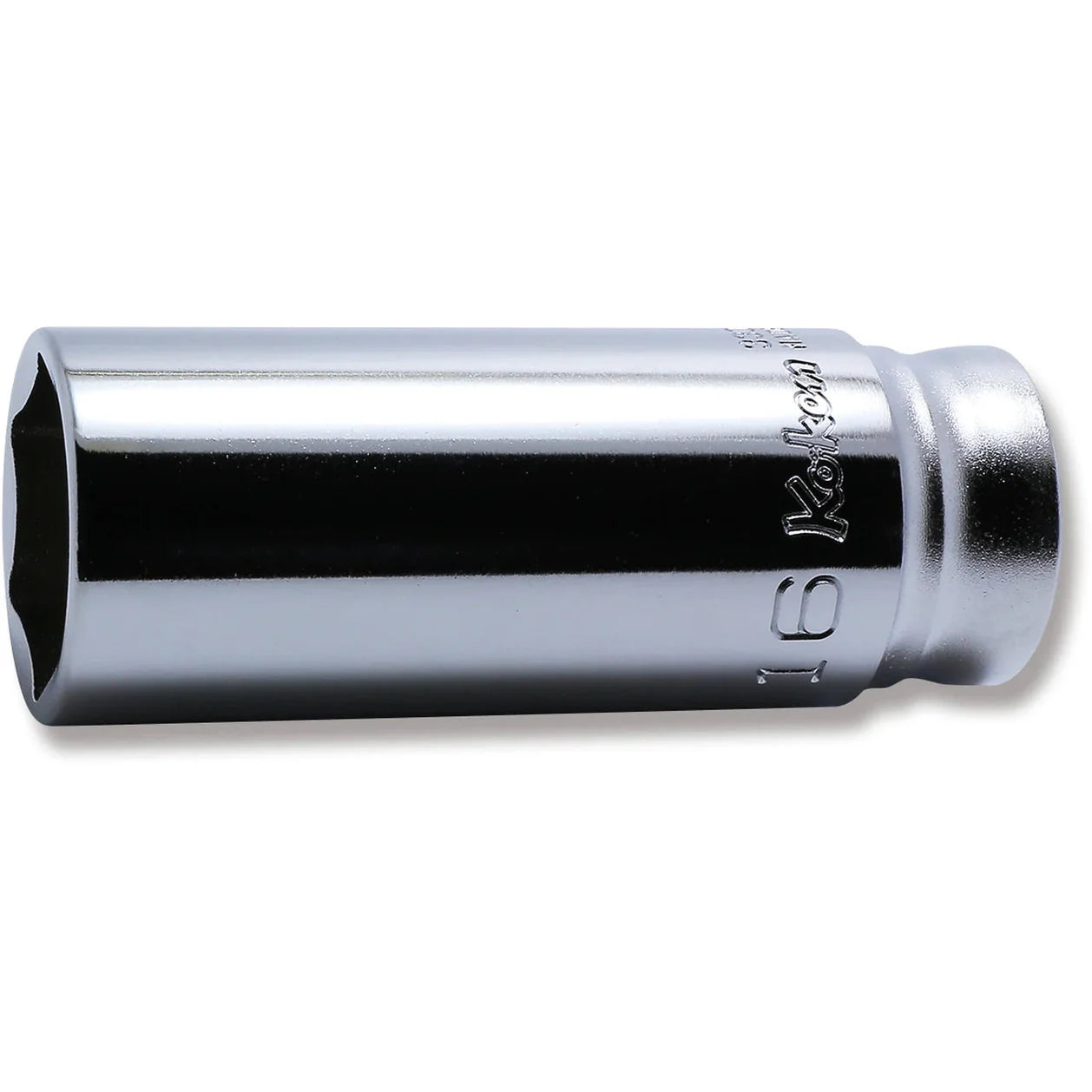 Koken 3300MZ-16 - 3/8 Sq. Dr. Z-series 6 point Metric Chrome Socket in 16mm