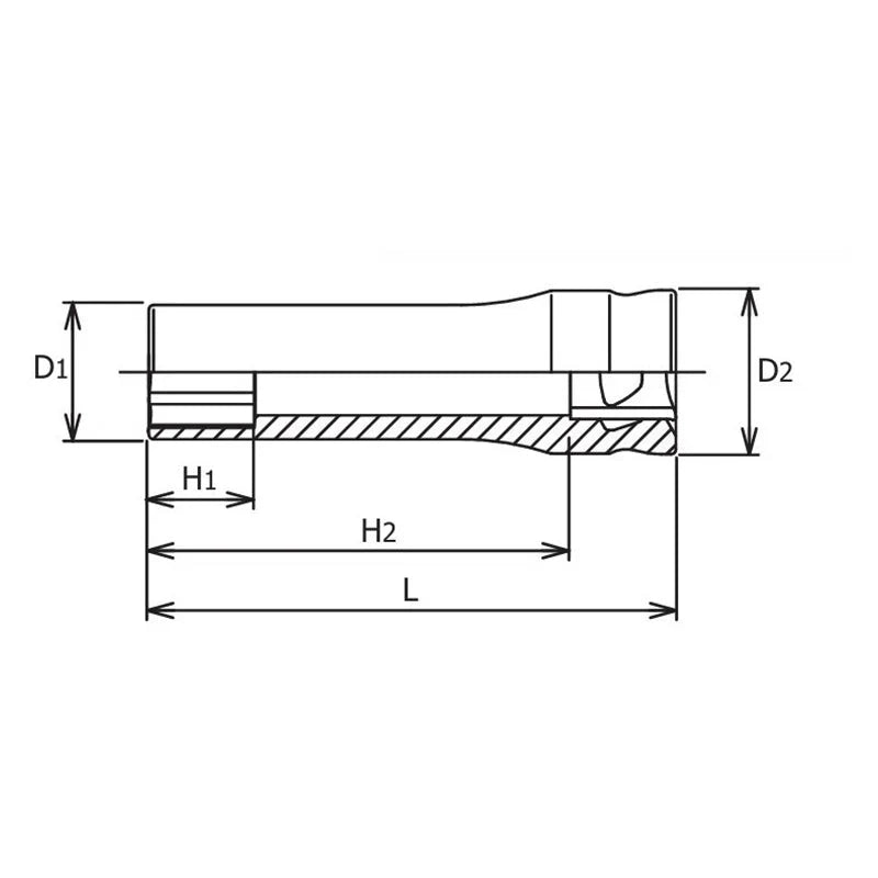 Koken 3300MZ-18 - 3/8 Sq. Dr. Z-series 6 point Metric Chrome Socket in 18mm