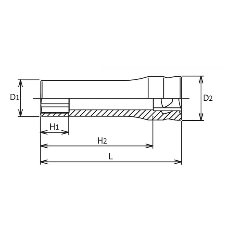 Koken 3300MZ-8 - 3/8 Sq. Dr. Z-series 6 point Metric Chrome Socket in 8mm