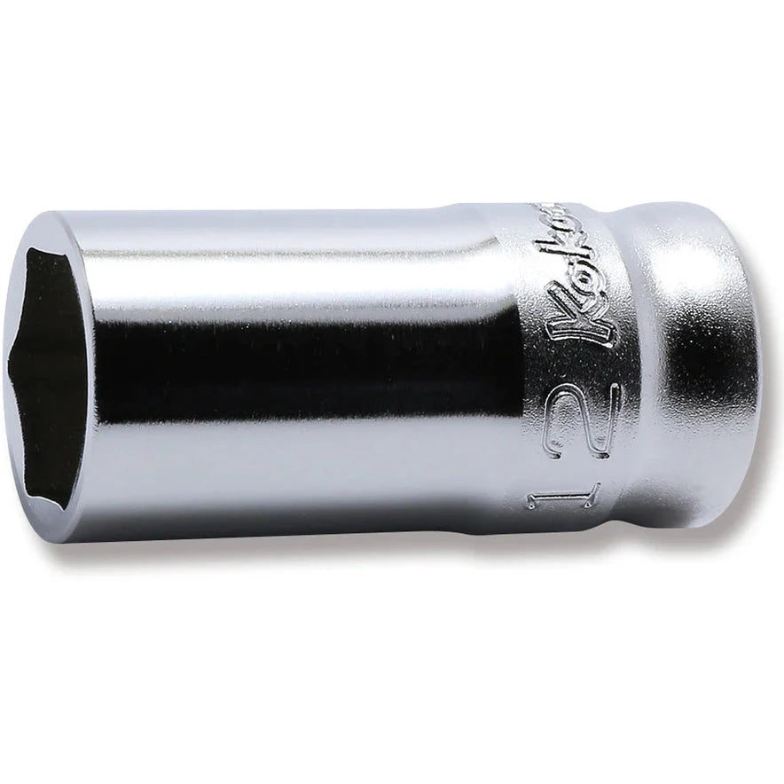 Koken 3300XZ-12 - 3/8 Sq. Dr. Z-series Metric Semi-Deep 6 point Chrome Socket - 12mm