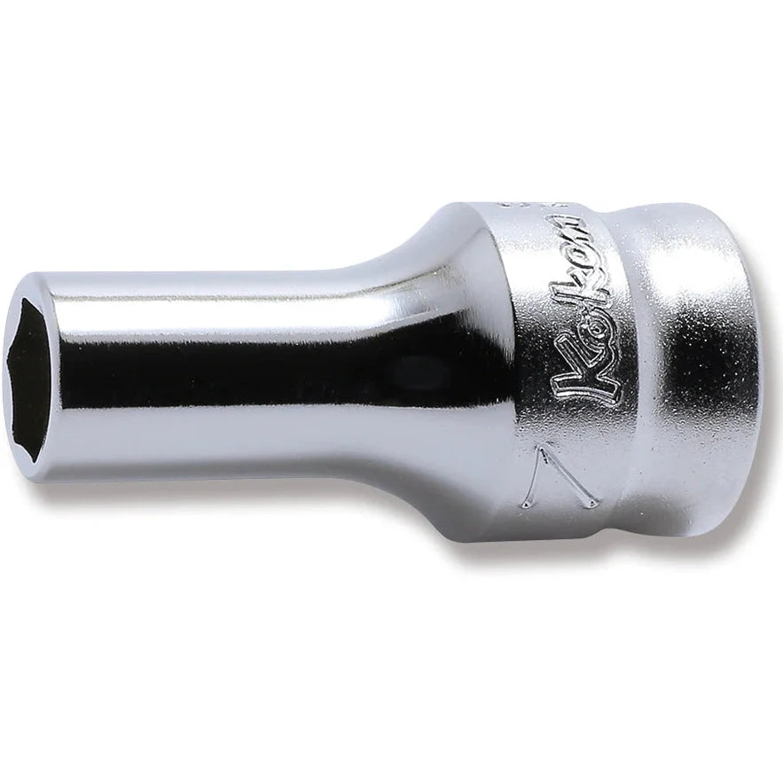 Koken 3300XZ-7 - 3/8 Sq. Dr. Z-series Metric Semi-Deep 6 point Chrome Socket - 7mm