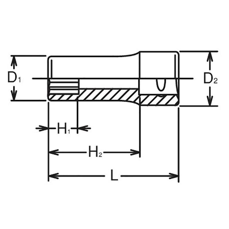 Koken 3305X-10 - 3/8 Sq. Dr. Socket 10mm 12 point Length 40mm