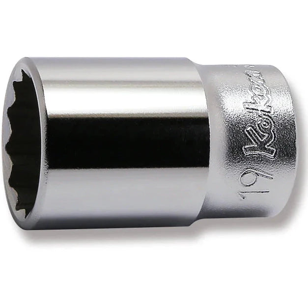 Koken 3305X-19 - 3/8 Sq. Dr. Socket 19mm 12 point Length 40mm