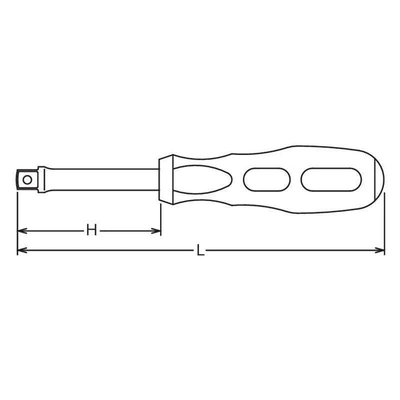 Koken 3769N-160 - 3/8" Sq Drive Spinner Handle 160mm Length