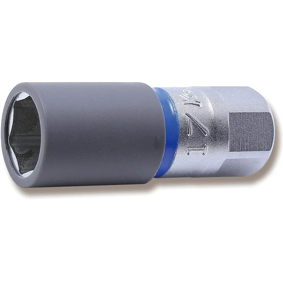 Koken 4300PMZ.65-17 - 1/2 Sq. Dr. Wheel Nut Socket 17mm Extra Thin walled Length 65mm Color coded Protector