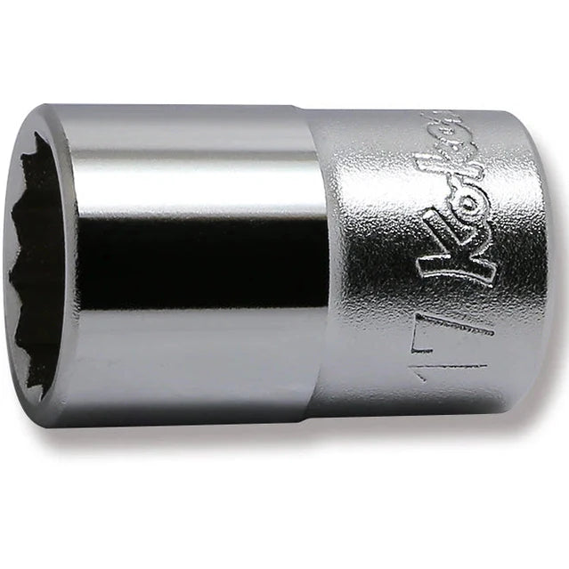 Koken 4405M-17 - 1/2 Sq. Dr. Chrome Metric 12 Point Socket 17mm