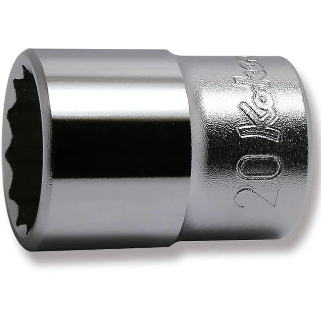 Koken 4405M-20 - 1/2 Sq. Dr. Chrome Metric 12 Point Socket 20mm