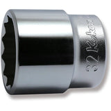 Koken 4405M-32 - 1/2 Sq. Dr. Chrome Metric 12 Point Socket 32mm
