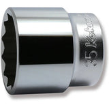 Koken 4405M-35 - 1/2 Sq. Dr. Chrome Metric 12 Point Socket 35mm