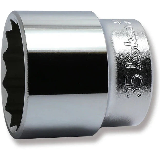 Koken 4405M-35 - 1/2 Sq. Dr. Chrome Metric 12 Point Socket 35mm