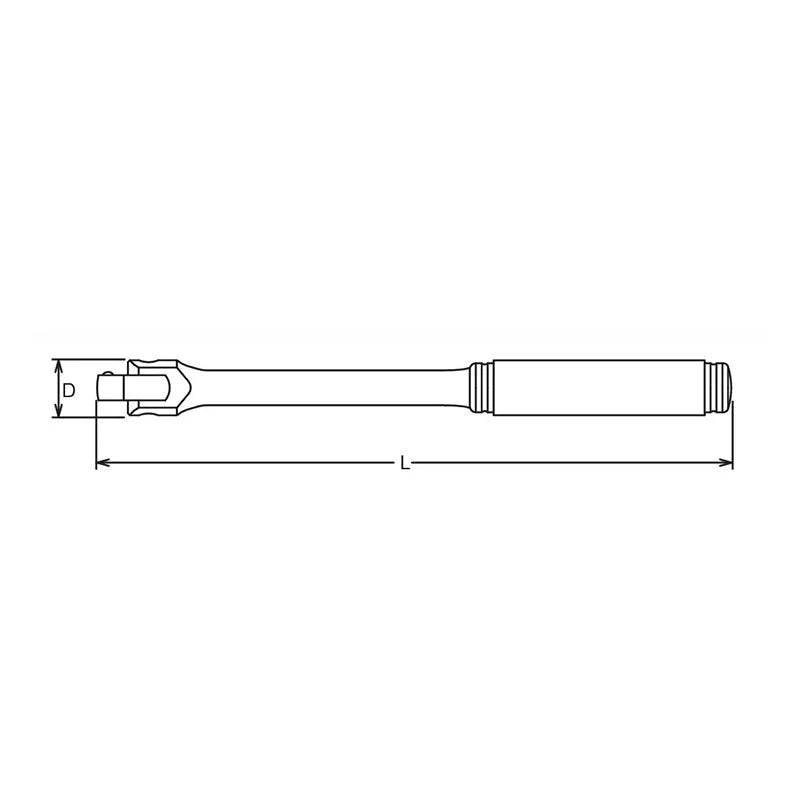 Koken 4768N-450 - 1/2 Sq. Dr. Hinge Handle Length 450mm Metal Handle