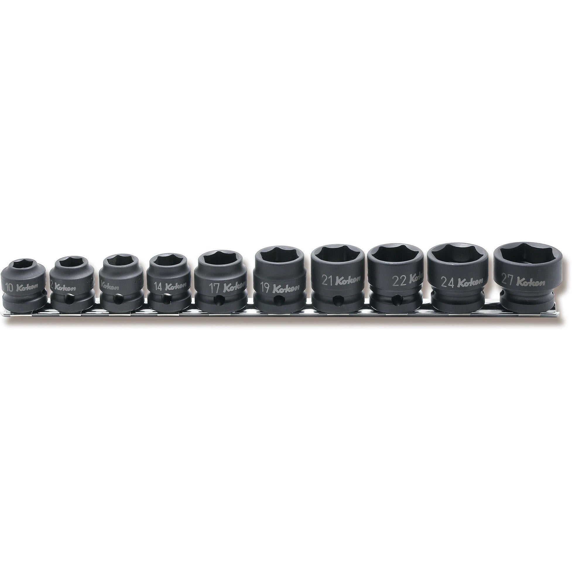 Koken RS14401MS/10 1/2 Sq. Dr. 10 Piece Thin Wall 6-Point Impact Metri ...