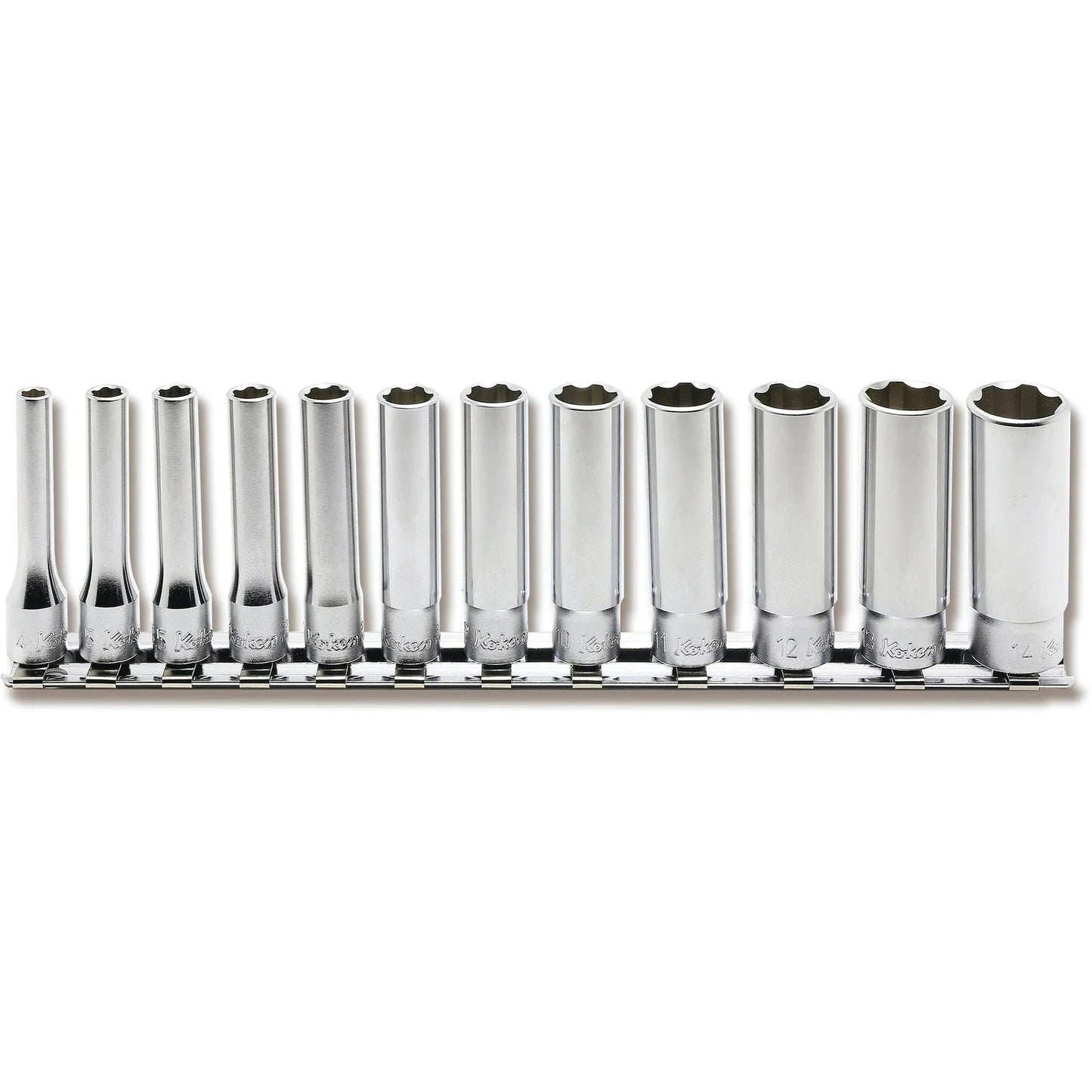 Koken RS2310M/12 - 12 Piece 1/4 Sq. Dr. Surface Drive Deep Metric Socket Set