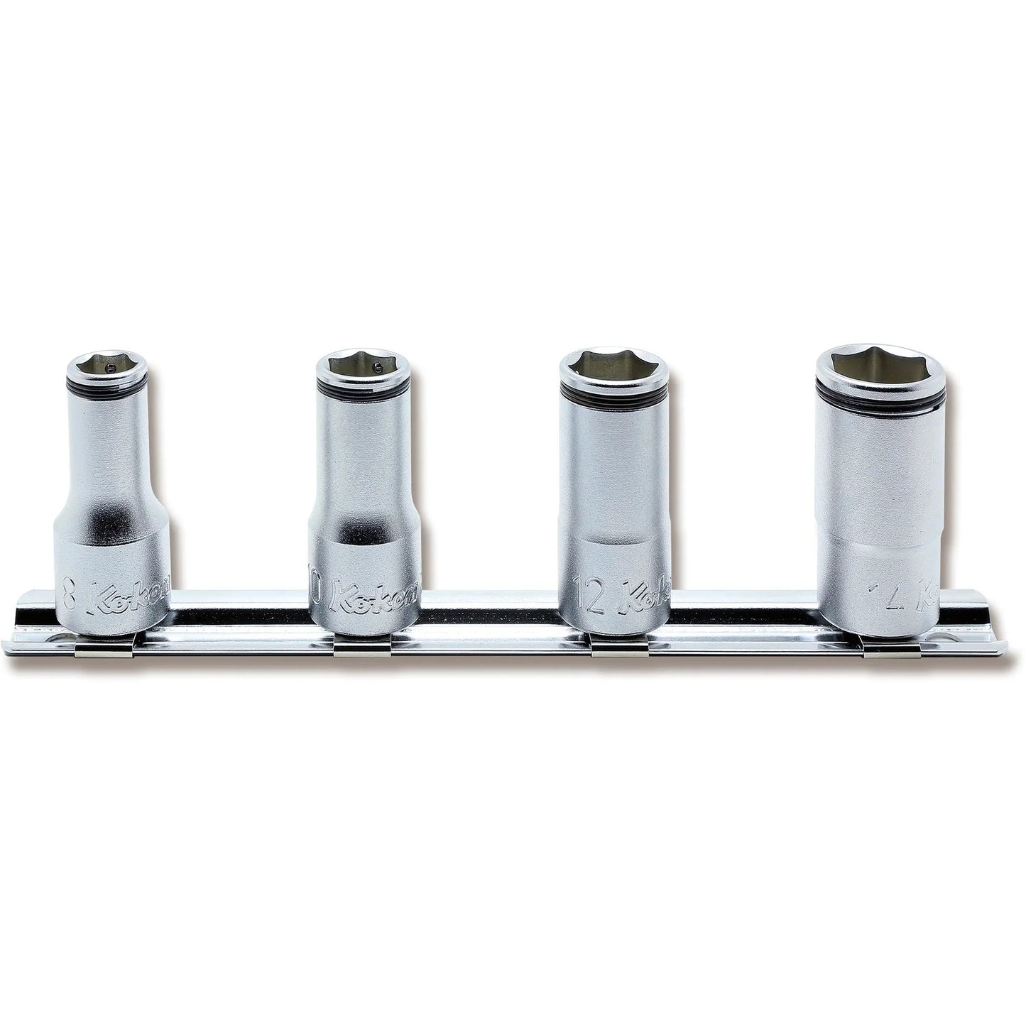 Koken RS3350X/4 - 3/8 Sq. Dr. Semi-Deep NUT GRIP Socket Set, 8mm-14mm - 4 pieces