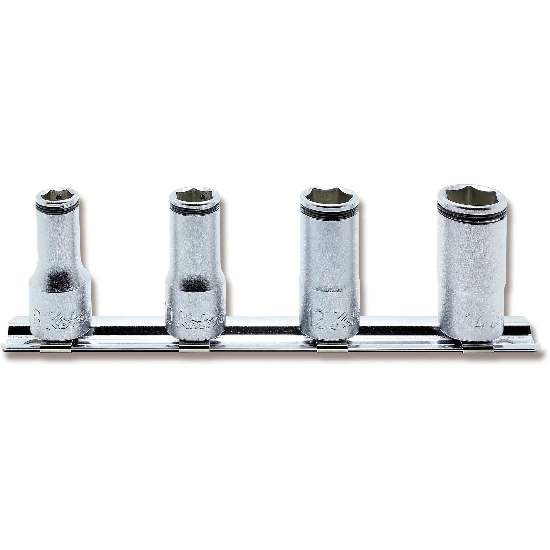 Koken RS3350X/4 - 3/8 Sq. Dr. Semi-Deep NUT GRIP Socket Set, 8mm-14mm - 4 pieces