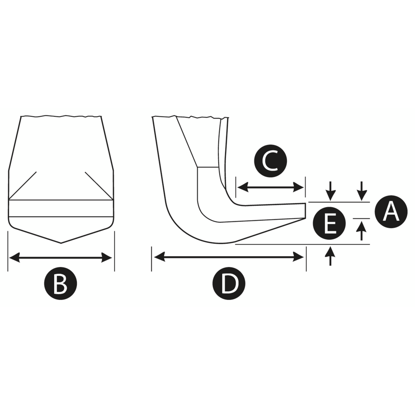 Kukko 1-90-P | Standard Jaws for 2-Jaw Universal Pullers Pair, Reach 100 mm