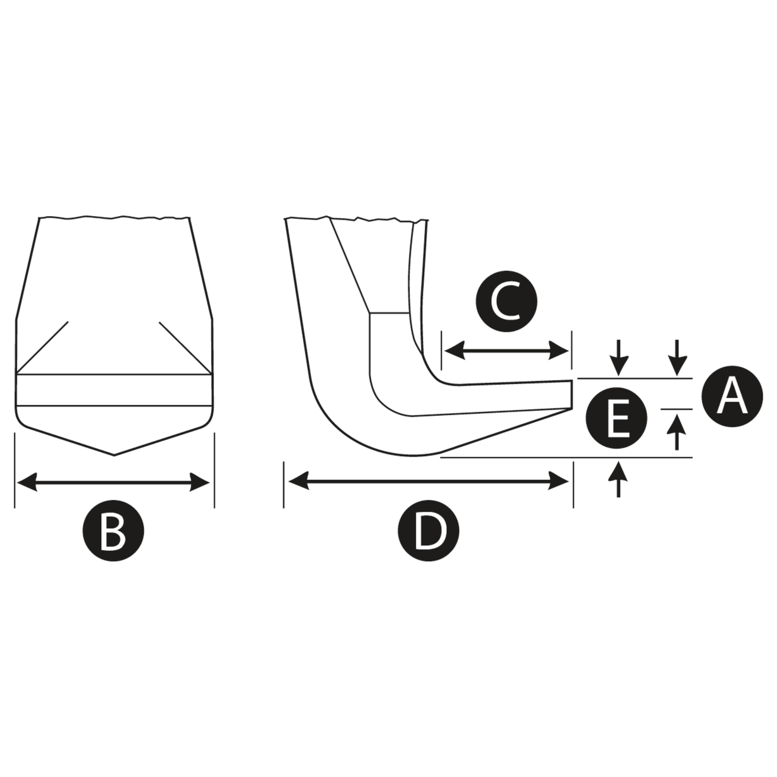 Kukko 1-90-P | Standard Jaws for 2-Jaw Universal Pullers Pair, Reach 100 mm