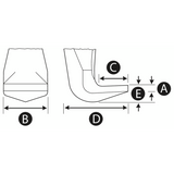 Kukko 1-90-P | Standard Jaws for 2-Jaw Universal Pullers Pair, Reach 100 mm