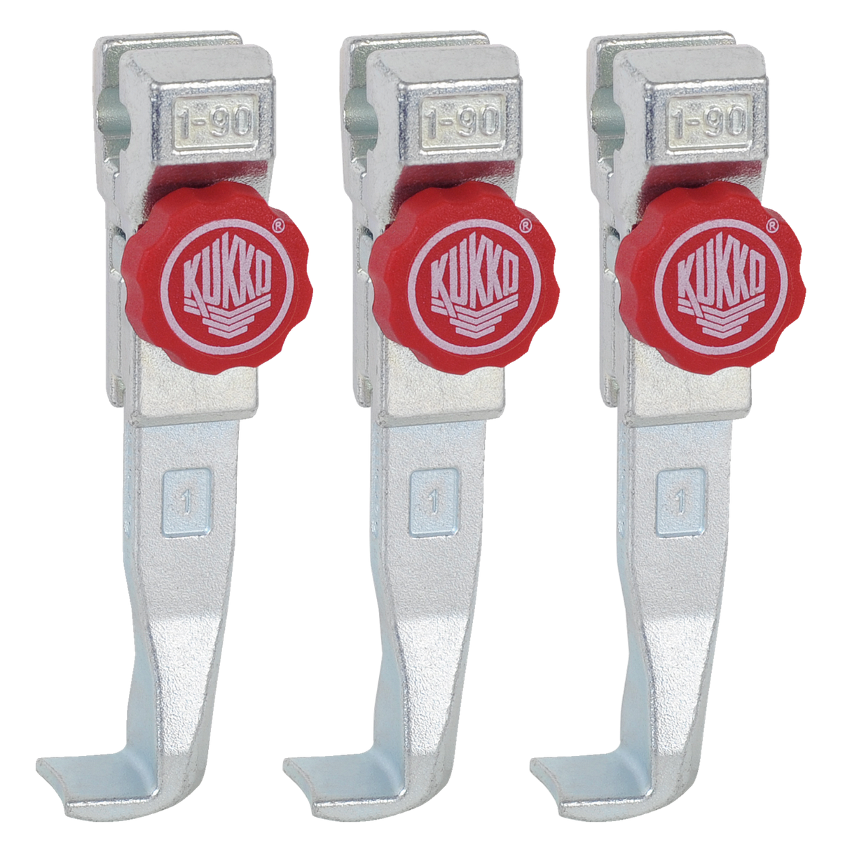 Kukko 1-92-S - Quick-adjustable Standard Jaws set, total length 132 mm