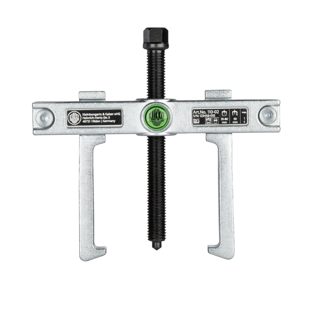 Kukko 110-2 - 2-arm universal puller "Techno" 160 x 150 mm with safety pin