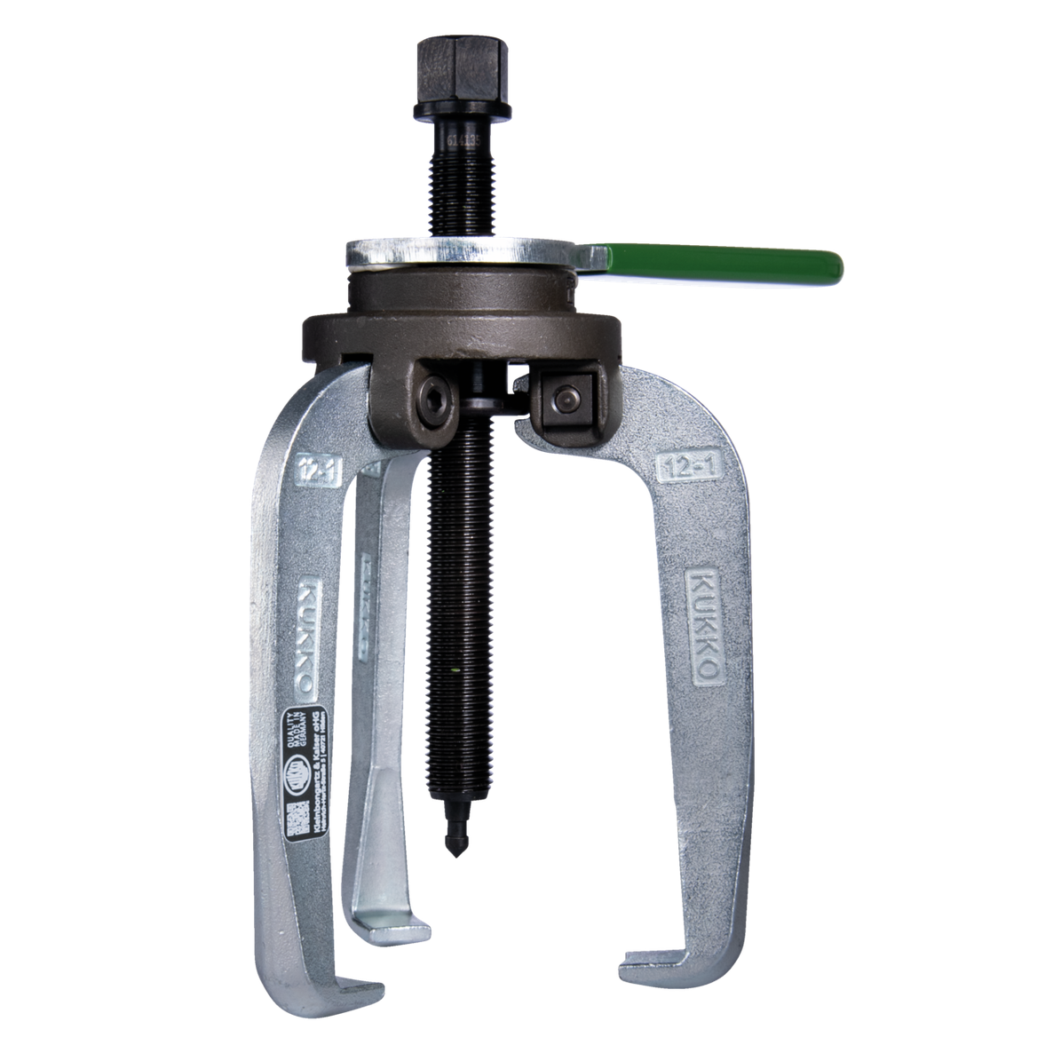Kukko 12-1 - 3-arm puller "Alligator" 100 x 100 mm with fixed puller legs and anti-slip device