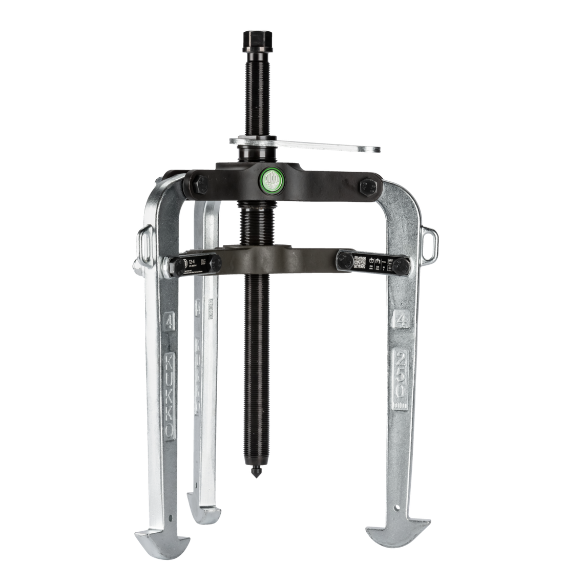 Kukko 12-4 - 3-arm puller 250 x 225 mm with pre-adjustable puller hooks for internal and external pullers