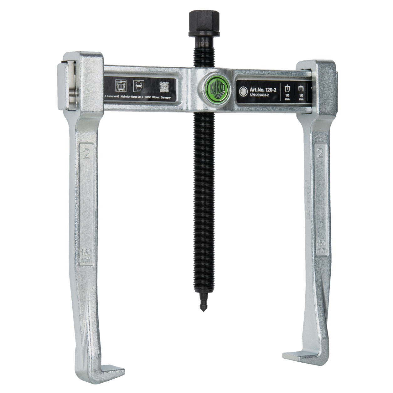 Kukko 120-2 - 2-arm universal puller "VARIO" 150 x 150 mm with spring-loaded end safety device