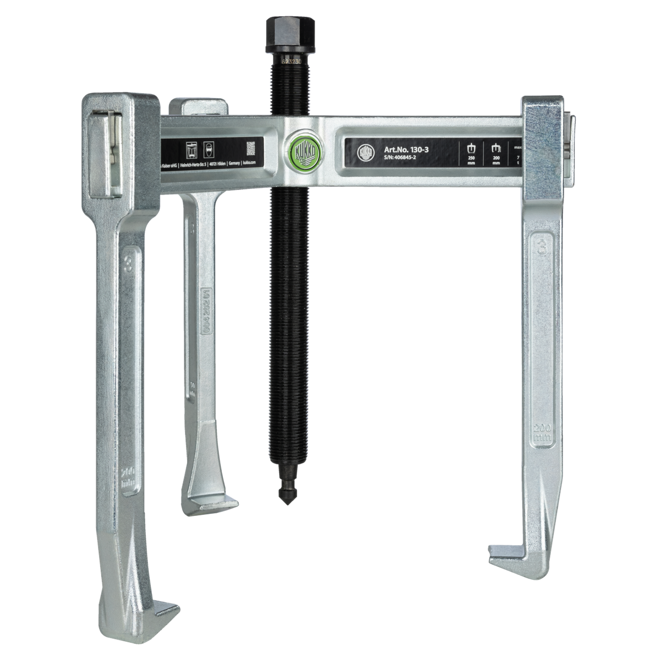 Kukko 130-3 - 3-arm universal puller "VARIO" with spring-loaded end safety device