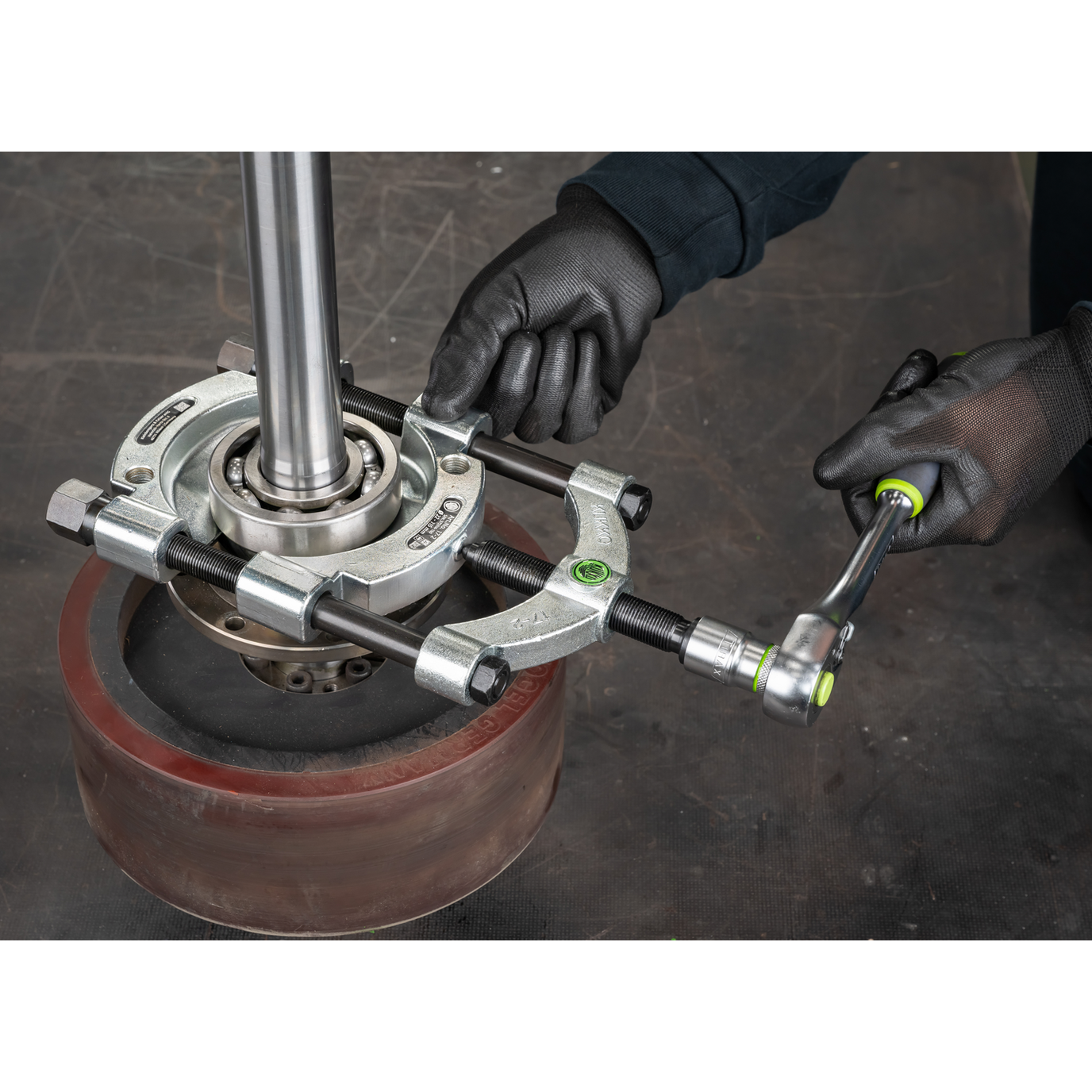 Kukko 17-A | 4-piece separator set with quick clamping pressure spindle Ø 12-75 mm/300 mm