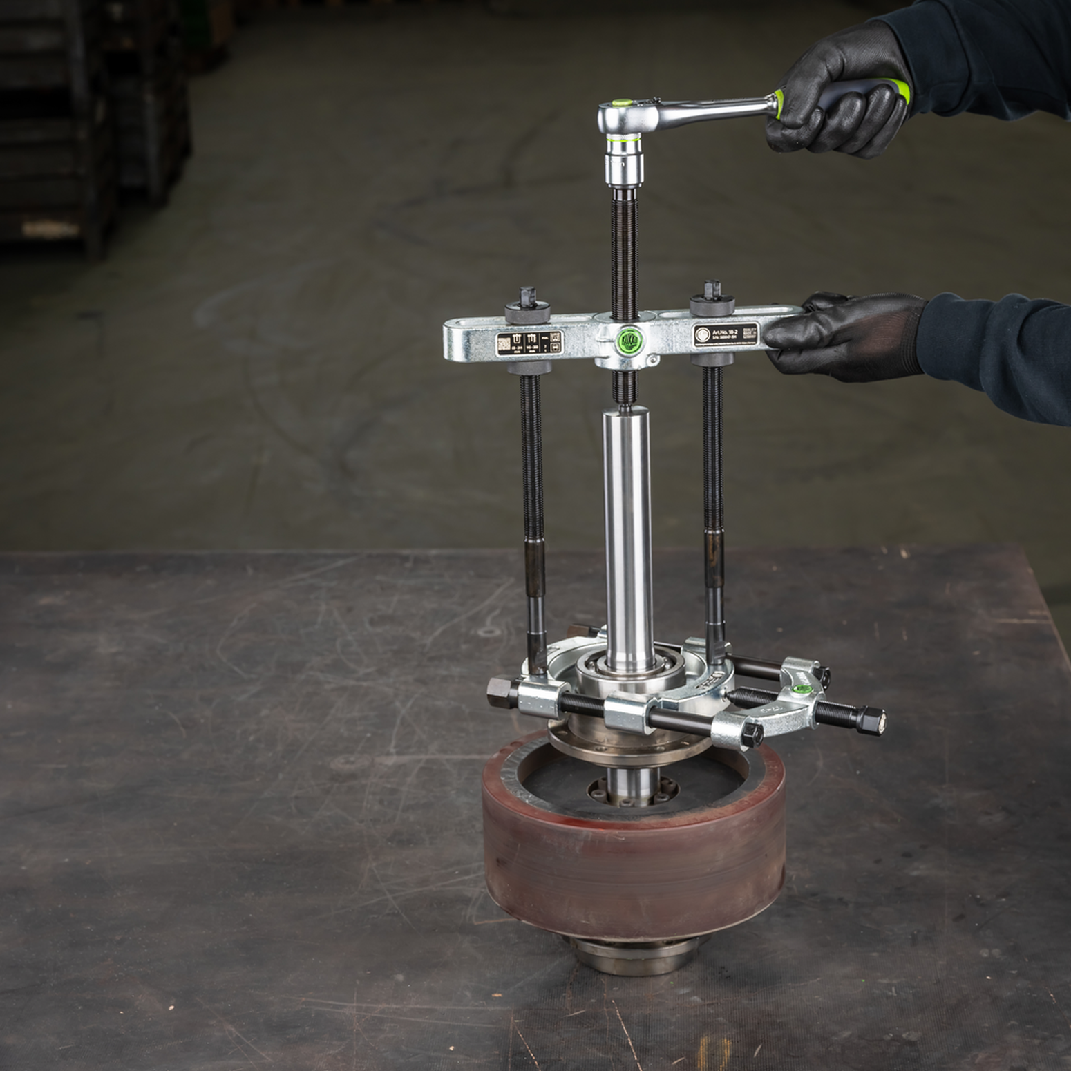 Kukko 17-A | 4-piece separator set with quick clamping pressure spindle Ø 12-75 mm/300 mm