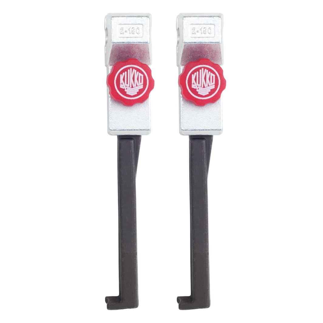 Kukko 2-153-P - Narrow, quickly adjustable standard jaws pair, total length 186 mm
