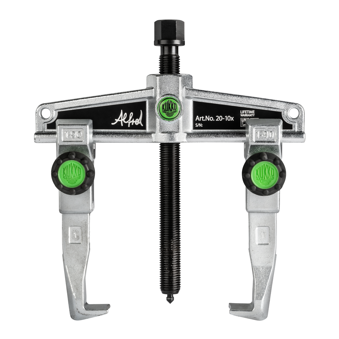 Kukko 20-10x - 2-arm universal puller 120 x 100 mm with quick adjustable trigger hooks