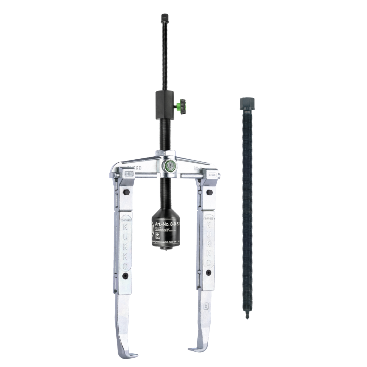 Kukko 20-3-3-B - 2-arm universal puller 250 x 300 mm with extended puller hook and grease hydraulic spindle