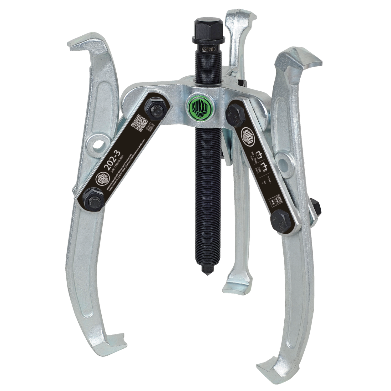 Kukko 202-3 - 3-armed lug puller 300 x 260 mm with oscillating and reversible puller legs