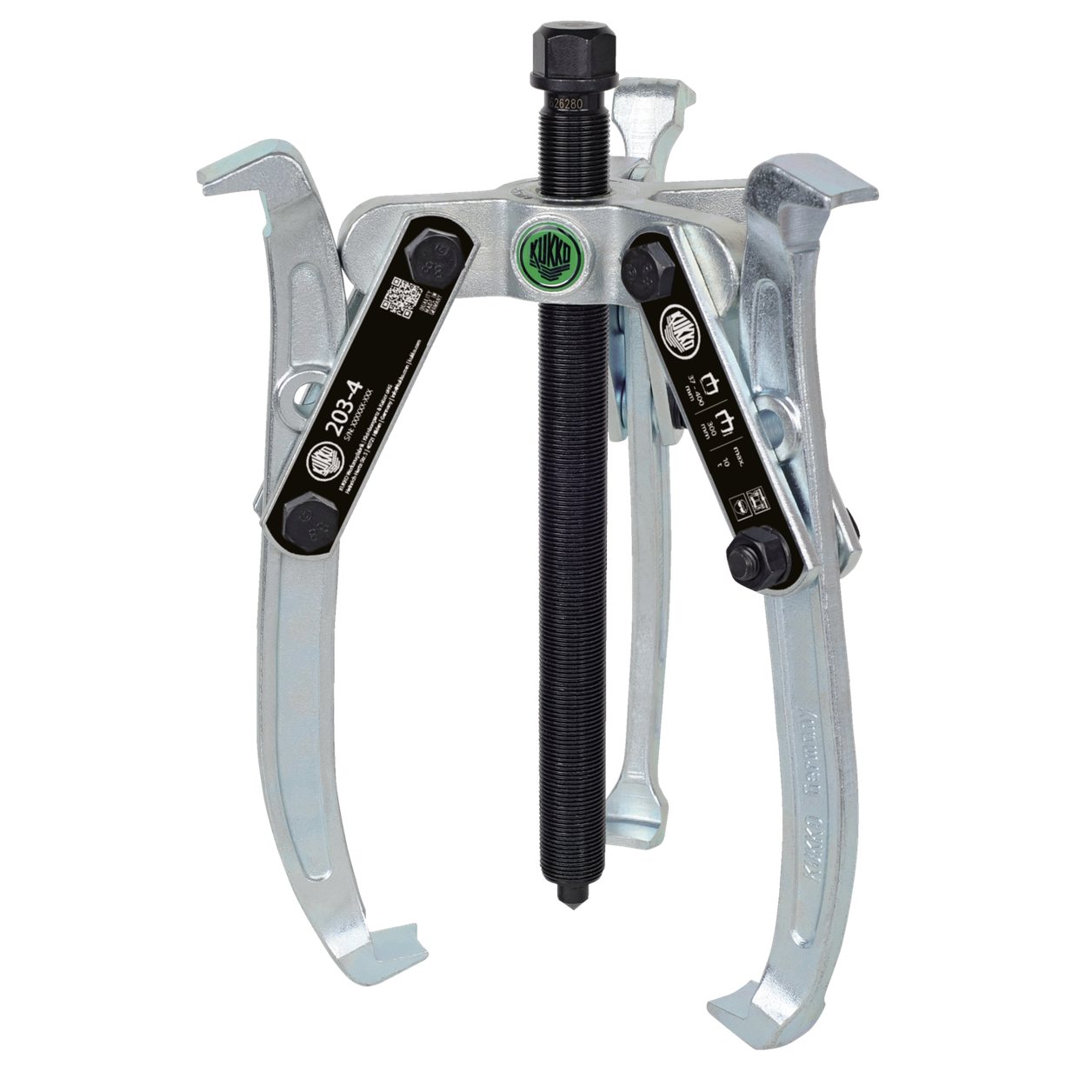 Kukko 203-4 - 3-armed lug puller 400 x 300 mm with oscillating and reversible puller legs and combi traverse